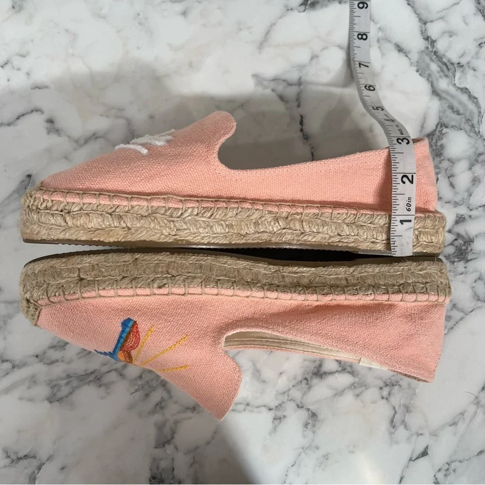Anthropologie Soludos X Lockhart Embroidered aloha sun espadrille platform 8.5